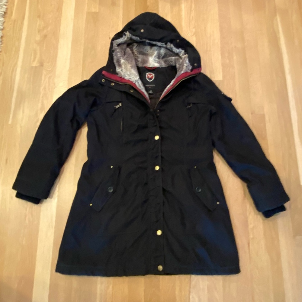 1 Madison Expedition  Heritage Collection Womens Long  Fur Lined Hooded Parka/ L